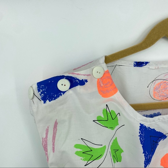 Vintage 90s Romper Abstract shapes Small - Picture 3 of 5